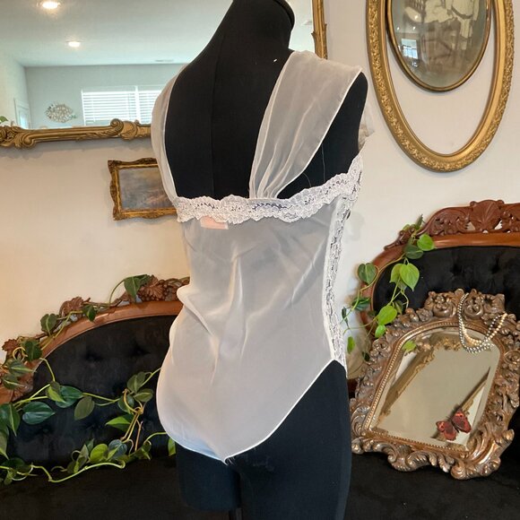 Vintage Intimate Concepts by Terry Russo Lace Lingerie Teddy Bodysuit Size M - Picture 2 of 7